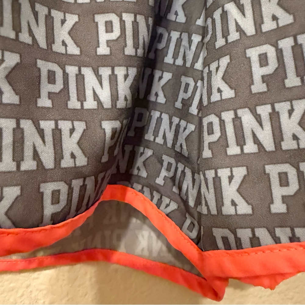 PINK Victoria's Secret LARGE Gray and Pink Athletic Shorts - Picture 5 of 9